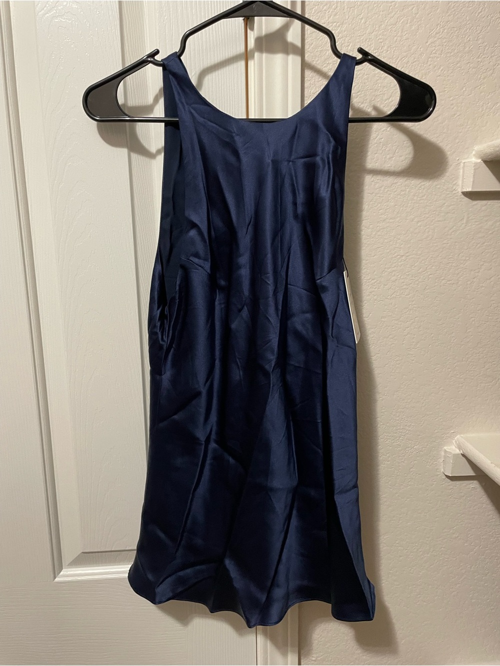 Reformation Satin High-Neck Tank Top